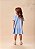 Vestido Infantil Patch Morango Azul Anime - Imagem 2