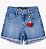 Shorts Jeans Infantil Pinjente Morango Anime - Imagem 1