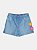Shorts Infantil Jeans Flores Aplicadas Bimbi - Imagem 4