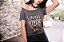 Blusa T-Shirt Cinza Felicia - LeBlog - Imagem 1