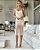 Vestido Rendado com Tule Off White Amelie - Desnude - Imagem 1