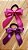 Laço de Cabelo Virginia Parzinho Rosa e Roxo Feito no Cetim e xuxinha - Imagem 1