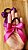 Laço de Cabelo Virginia Parzinho Rosa e Roxo Feito no Cetim e xuxinha - Imagem 3