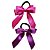 Laço de Cabelo Virginia Parzinho Rosa e Roxo Feito no Cetim e xuxinha - Imagem 4
