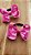 Laço de Cabelo Parzinho Borboletinha Rosa Gorgurão Feito No Elástico - Imagem 2