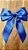 Laço de Cabelo Virginia Médio Azul Royal Adulto Infantil Bico de Pato - Imagem 1