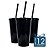 12 Copos Twister 500 ml Preto com tampa e canudo - Imagem 2