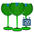 20 Taças de Gin ELEGANCE 600ml Verde Translúcido - Imagem 1