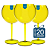 20 Taças de Gin ELEGANCE 600ml Amarelo Translúcido - Imagem 1
