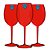 12 Taças de Vinho ELEGANCE 600ml Vermelho Translúcido - Imagem 2