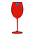 42 Taças de Vinho ELEGANCE 600ml Vermelho Translúcido - Imagem 3