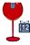 12 Taças de Gin ELEGANCE 600ml Vermelho Translúcido - Imagem 1