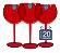20 Taças de Gin ELEGANCE 600ml Vermelho Translúcido - Imagem 1