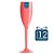 12 Taças Champagne 160 ml Coral - Imagem 1