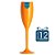 12 Taças Champagne 160 ml Laranja - Imagem 1