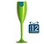 12 Taças Champagne 160 ml Verde - Imagem 2