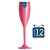 12 Taças Champagne 160 ml Rosa Chiclete - Imagem 1