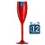 12 Taças Champagne 160 ml Vermelha - Imagem 1