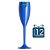 12 Taças Champagne 160 ml Azul - Imagem 1