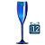 12 Taças Champagne 160 ml Azul Escura Translúcida - Imagem 1