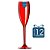 12 Taças Champagne 160 ml Vermelha Translúcida - Imagem 1