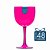 48 Taças de Gin 580 Ml Rosa Translúcido - Imagem 1