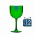 12 Taças de Gin 450 Ml Verde Translúcido - Imagem 1