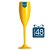 48 Taças Champagne 160 ml Amarela - Imagem 2