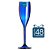 48 Taças Champagne 160 ml Azul Translúcida - Imagem 1