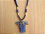 Colar regulável de cianita azul e quartzo azul - Imagem 1