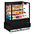 Vitrine Refrigerada Aberta Dupla Função Linha Conveniência Gourmet Full Glass GGEA-100 PR c/ Iluminação LED Perimetral - Gelopar - Imagem 1