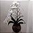 Orquídea Phalaenopsis Branca no Vidro - Imagem 1