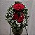 Arranjo com Rosas no Vidro - Imagem 1
