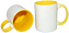 CANECA CERÂMICA - 325 ML - BRANCO - ALÇA / INTERIOR COLORIDO - Imagem 2