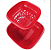 Tupperware Cesto Allegra 1,3 Litros Vermelho - Imagem 3
