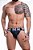 CUECA SUNGA GREGA EM SUPLEX PRETO ELASTICO ESTAMPADO - Imagem 1