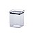 POTE DE ACRILICO QUAD LUMINI EMP C/TP HERM 1000ML - Imagem 1