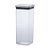 POTE DE ACRILICO QUAD LUMINI EMP C/TP HERM 2200ML - Imagem 1