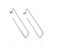 BRINCO ARGOLA ROMMANEL RHODIUM MEIA ARGOLA RETANGULAR 121217 - Imagem 1