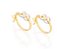 BRINCO ROMMANEL DOURADO ARGOLA INFANTIL COM CORAÇÕES VAZADOS EM RHODIUM – 520956 - Imagem 1