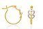 BRINCO ROMMANEL DOURADO ARGOLA INFANTIL COM CORAÇÕES VAZADOS EM RHODIUM – 520956 - Imagem 2