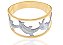 ANEL FORMADO POR GOLFINHOS EM RHODIUM E BORDAS LISAS. 510863 - Imagem 1