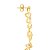 BRINCO ROMMANEL DOURADO FORMADO POR FLORES VAZADAS 523736 - Imagem 3