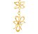 BRINCO ROMMANEL DOURADO FORMADO POR FLORES VAZADAS 523736 - Imagem 2