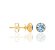 BRINCO ROMMANEL DOURADO FORMATO SOLITÁRIO COM CRISTAL REDONDO AZUL 525181 - Imagem 2
