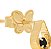 BRINCO ROMMANEL DOURADO FORMATO GOTA LISA COM CRISTAL NEGRO 525030 - Imagem 3
