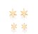 BRINCO ROMMANEL DOURADO KIT FORMADO POR DOIS PARES FORMATO ESTRELA 526219 - Imagem 1