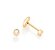 BRINCO ROMMANEL DOURADO INFANTIL SOLITÁRIO COM CRISTAL 523018 - Imagem 1