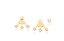 BRINCO ROMMANEL DOURADO EAR JACKET COM PÉROLA SINTÉTICA DE 3MM 525190 - Imagem 1