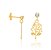 BRINCO ROMMANEL DOURADO INFATIL BASE CRISTAL POR FLOR VAZADA 524101 - Imagem 2